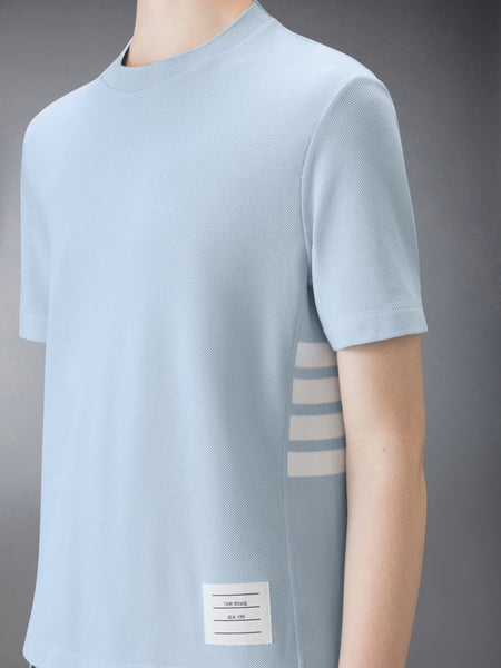 クラシック ピケ 4-BAR Tシャツ ライト ブルー