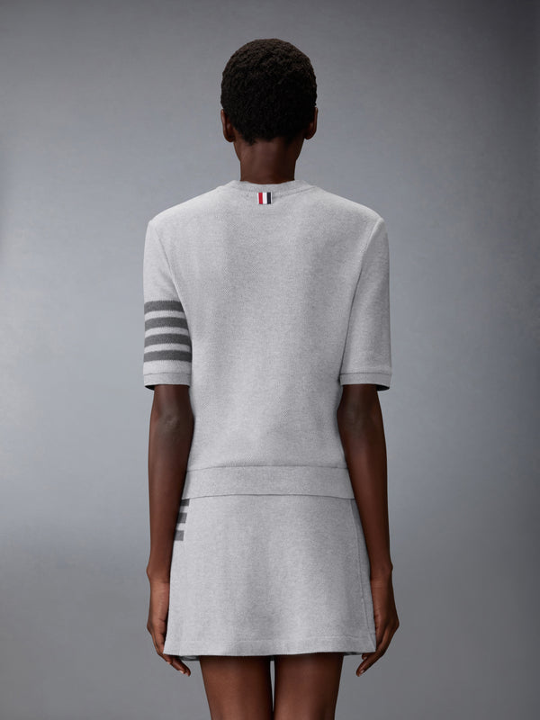 TEXTURED COTTON PIQUE 4-BAR TEE - image 2