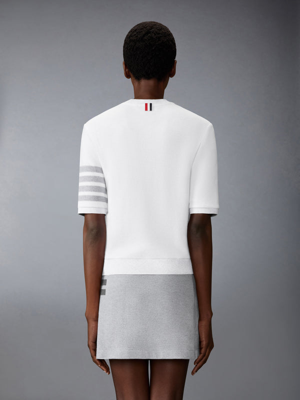 TEXTURED COTTON PIQUE 4-BAR TEE - image 2