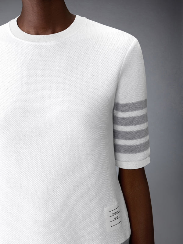 TEXTURED COTTON PIQUE 4-BAR TEE - image 4