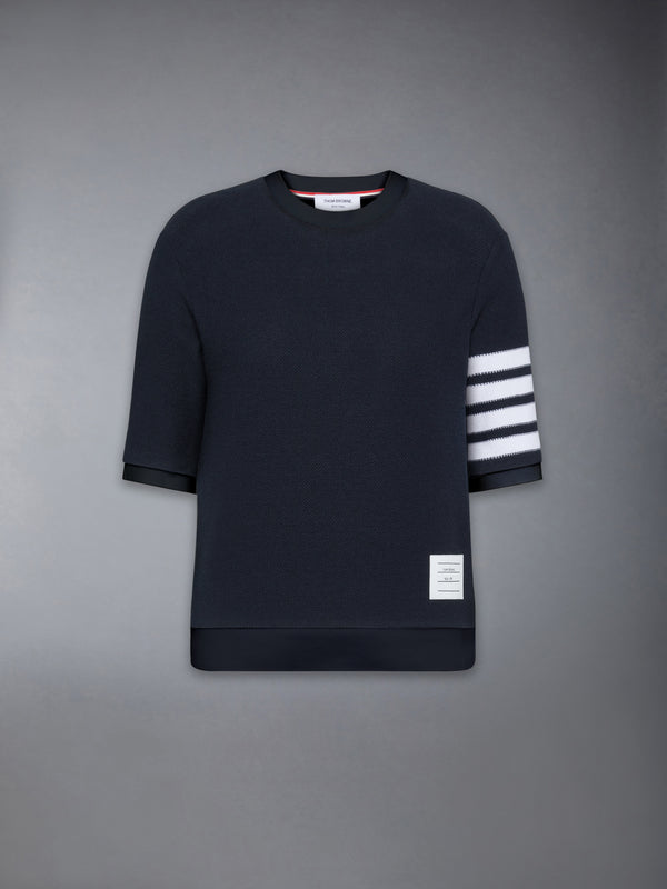 TEXTURED COTTON PIQUE 4-BAR TEE - featured image