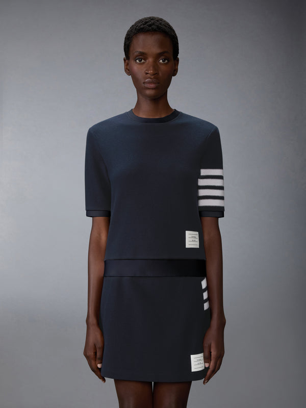 TEXTURED COTTON PIQUE 4-BAR TEE - image 1