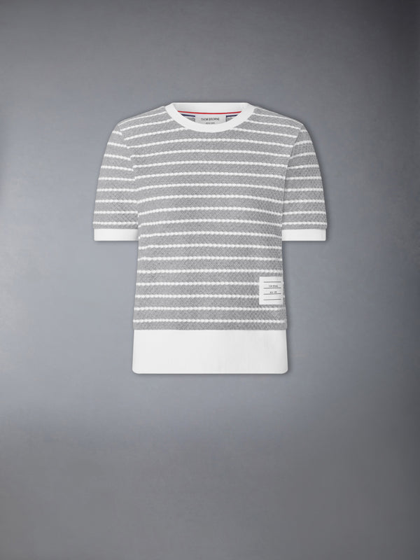 STRIPED HONEYCOMB RIB TEE - featured image