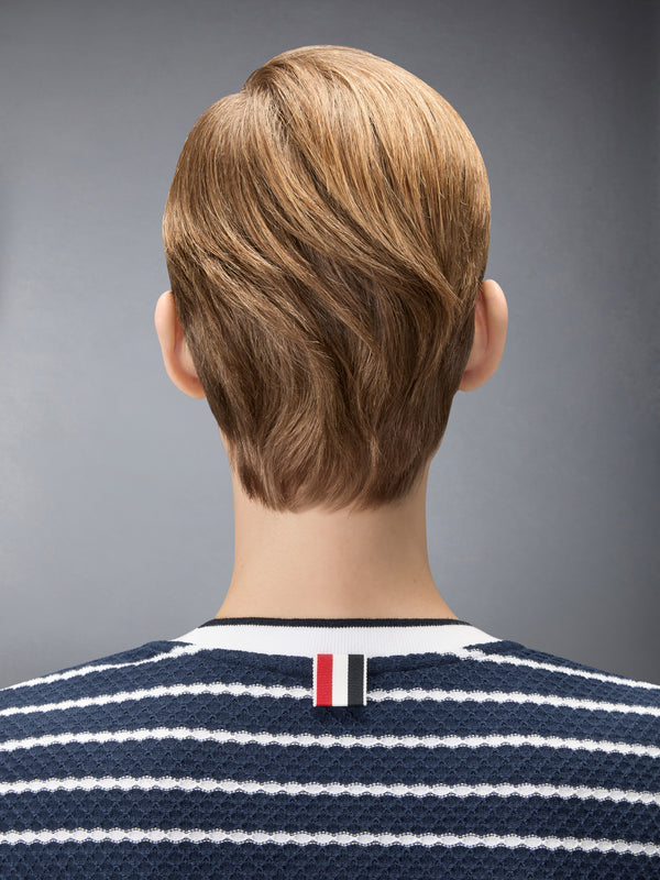 STRIPED HONEYCOMB RIB TEE - image 4