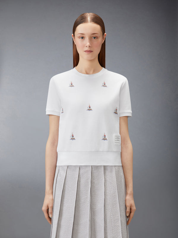 COTTON MILANO SAILBOAT RIB TEE - image 1