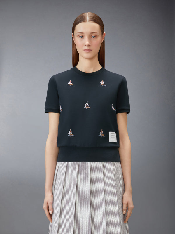 COTTON MILANO SAILBOAT RIB TEE - image 1