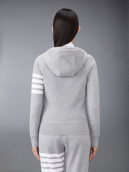 CLASSIC LOOPBACK 4-BAR ZIP HOODIE LT GREY
