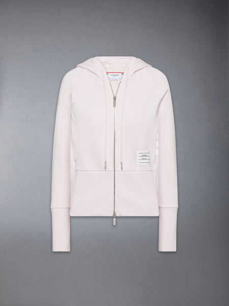 CLASSIC LOOPBACK 4-BAR ZIP UP HOODIE LIGHT PINK