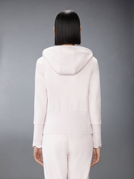 CLASSIC LOOPBACK 4-BAR ZIP UP HOODIE LIGHT PINK