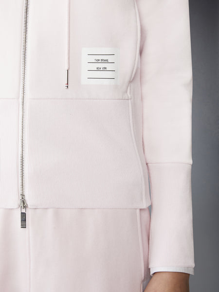 CLASSIC LOOPBACK 4-BAR ZIP UP HOODIE LIGHT PINK