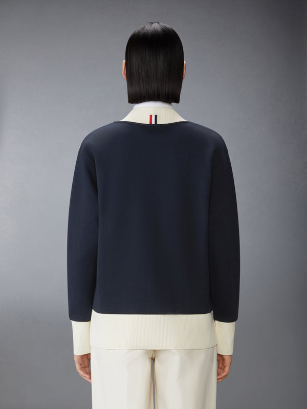 SOLID DOUBLE FACE KNIT OVERSIZED CARDIGAN - image 2
