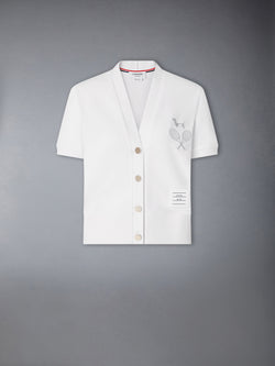 JERSEY EMBROIDERY CARDIGAN