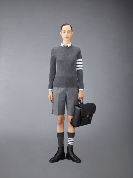CLASSIC CASHMERE 4-BAR PULLOVER MED GREY