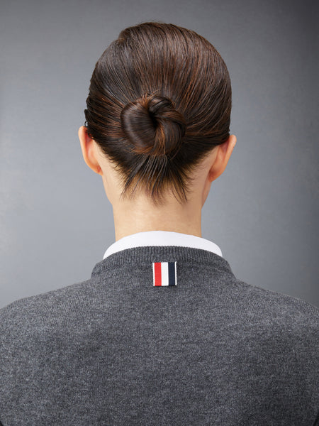 CLASSIC CASHMERE 4-BAR PULLOVER MED GREY