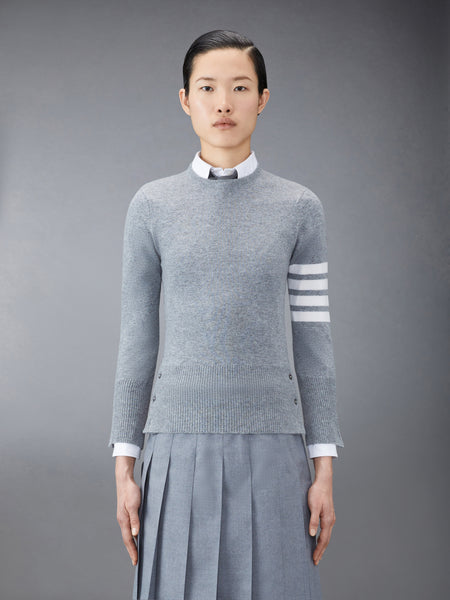 CLASSIC CASHMERE 4-BAR PULLOVER LIGHT GREY