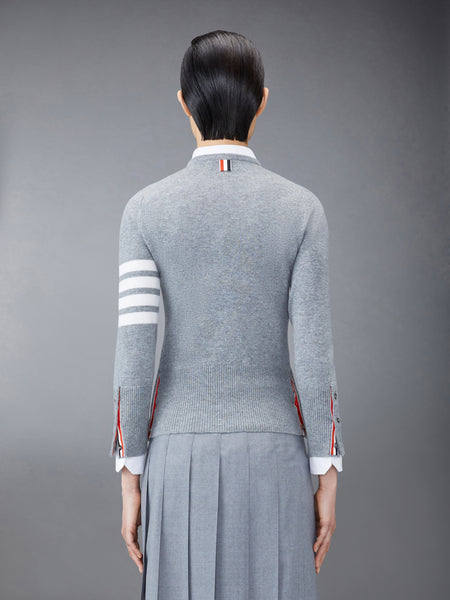 CLASSIC CASHMERE 4-BAR PULLOVER LIGHT GREY