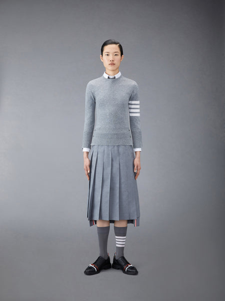 CLASSIC CASHMERE 4-BAR PULLOVER LIGHT GREY