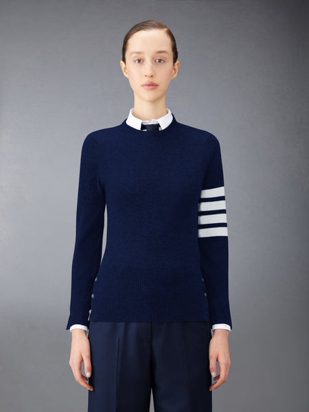 CLASSIC CASHMERE 4-BAR PULLOVER NAVY