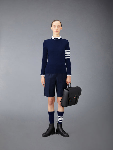 CLASSIC CASHMERE 4-BAR PULLOVER NAVY