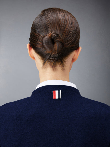 CLASSIC CASHMERE 4-BAR PULLOVER NAVY