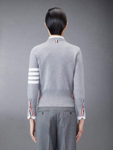 MILANO STITCH MERINO WOOL 4-BAR PULLOVER LT GREY