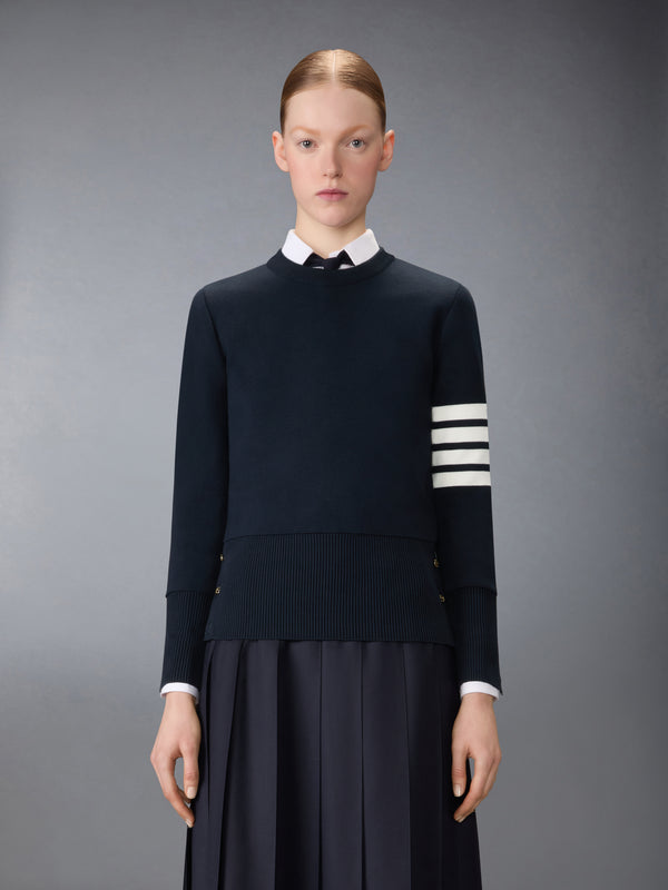 MILANO STITCH COTTON CREPE 4-BAR PULLOVER - image 1