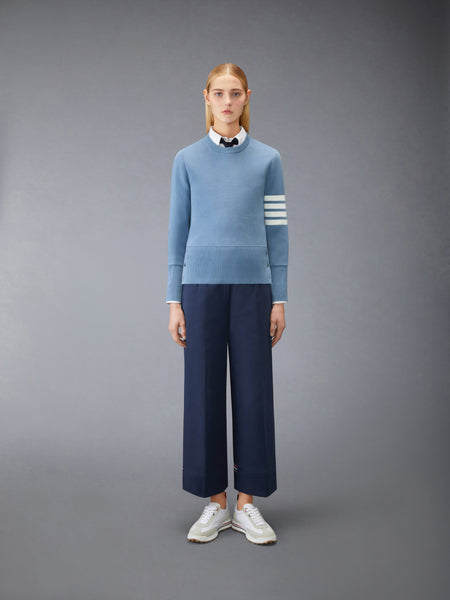 MILANO STITCH COTTON CREPE 4-BAR PULLOVER ライト ブルー