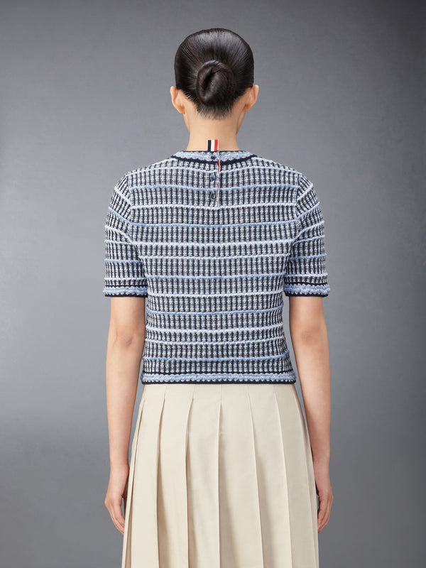 COTTON LINEN TWEED JACQUARD TEE - image 2