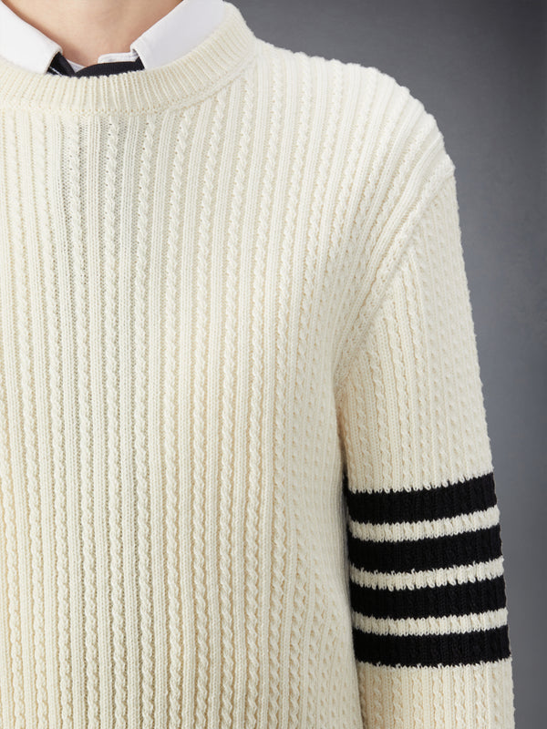 MERINO WOOL 4-BAR CROPPED CABLE PULLOVER - image 6