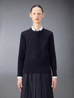 WOOL CREPE 4-BAR RELAXED FIT PULLOVER