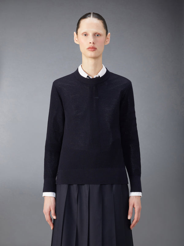 WOOL CREPE 4-BAR RELAXED FIT PULLOVER - featured image