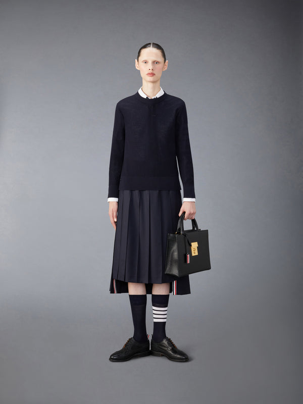 WOOL CREPE 4-BAR RELAXED FIT PULLOVER - image 3