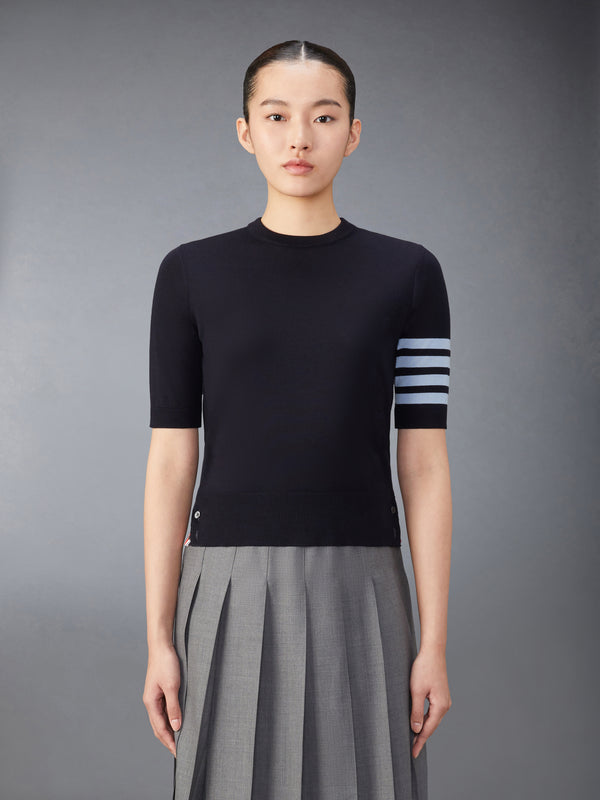 MERINO WOOL JERSEY STITCH 4-BAR TEE - featured image