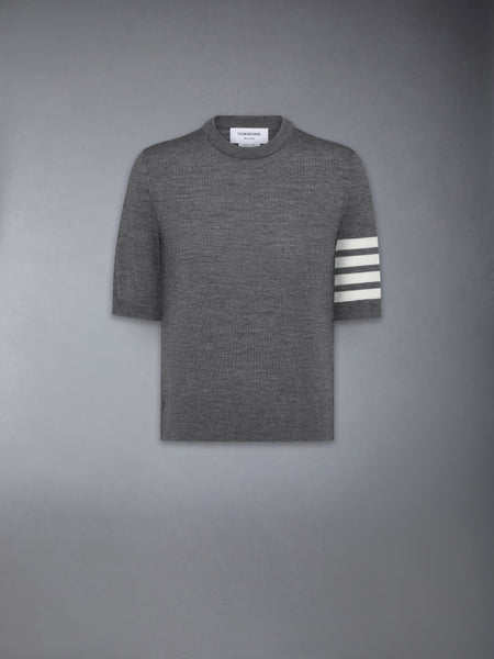 FINE MERINO WOOL 4-BAR TEE MEDIUM GREY