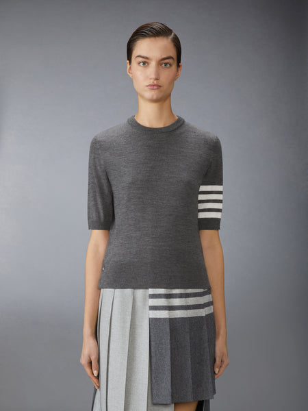 FINE MERINO WOOL 4-BAR TEE MEDIUM GREY