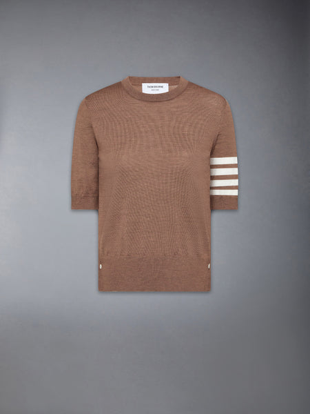 FINE MERINO WOOL 4-BAR TEE WALNUT
