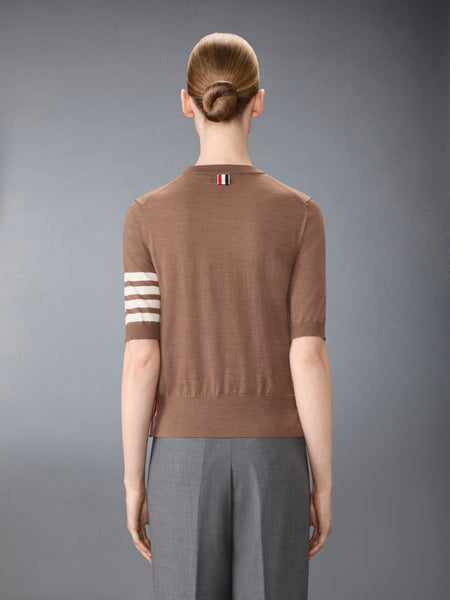 FINE MERINO WOOL 4-BAR TEE WALNUT