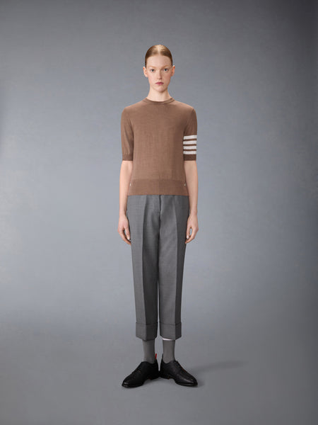 FINE MERINO WOOL 4-BAR TEE WALNUT