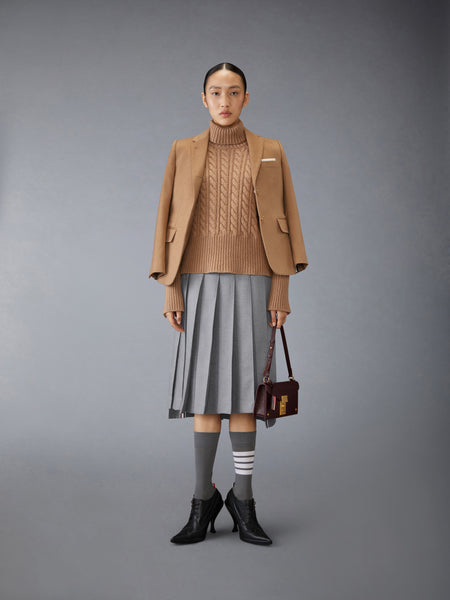 CLASSIC CASHMERE CABLE TURTLENECK CAMEL