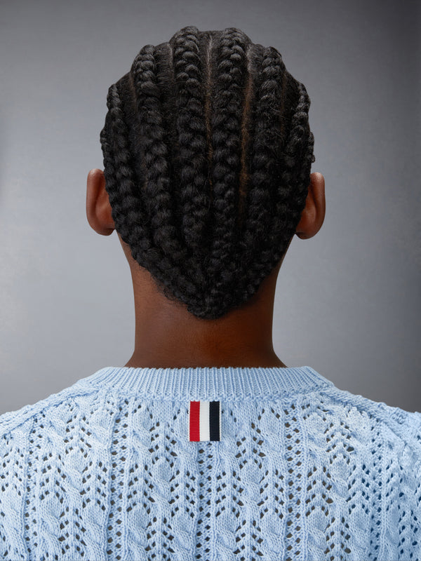 POINTELLE CABLE STITCH 4-BAR TEE - image 5