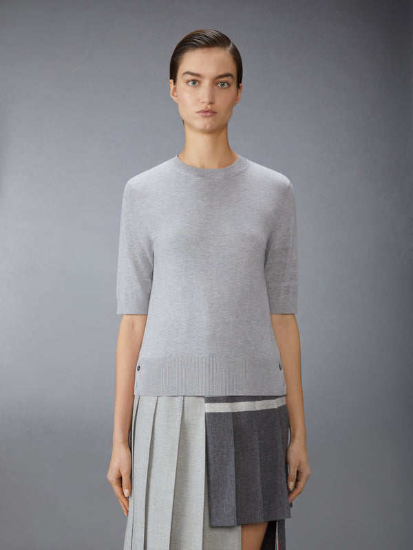 JERSEY STITCH POINTELLE 4-BAR TEE - image 1