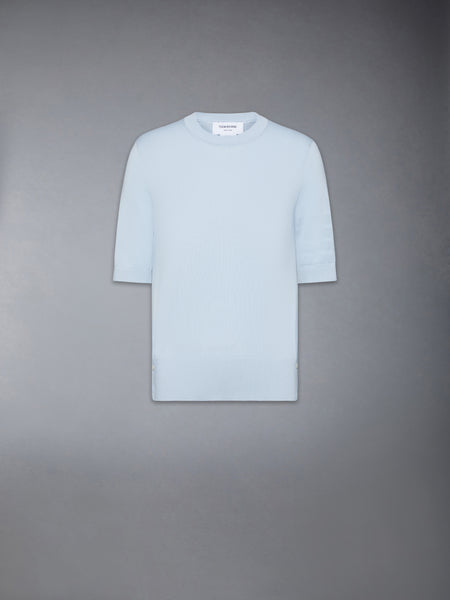 JERSEY STITCH POINTELLE 4-BAR TEE LT BLUE