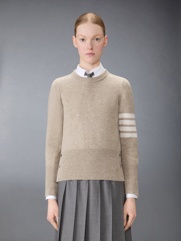 JERSEY STITCH SHETLAND WOOL 4-BAR PULLOVER - image 1