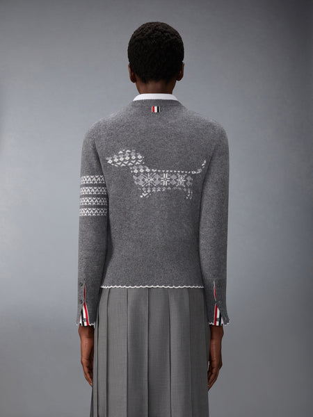 MERINO WOOL HOLIDAY HECTOR PULLOVER MED GREY