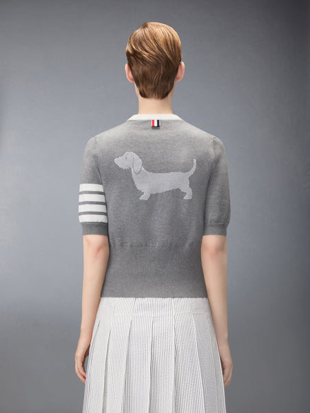 JERSEY HECTOR INTARSIA 4-BAR TEE LT GREY