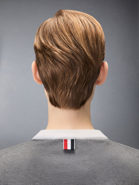 JERSEY HECTOR INTARSIA 4-BAR TEE LT GREY