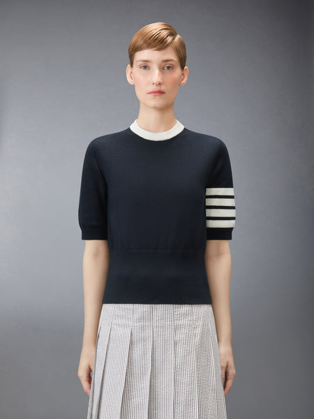 JERSEY HECTOR INTARSIA 4-BAR TEE ネイビー
