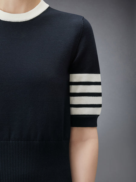JERSEY HECTOR INTARSIA 4-BAR TEE ネイビー