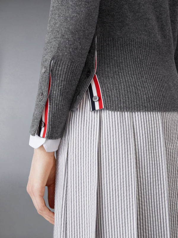 CLASSIC CASHMERE 4-BAR V-NECK CARDIGAN - image 4