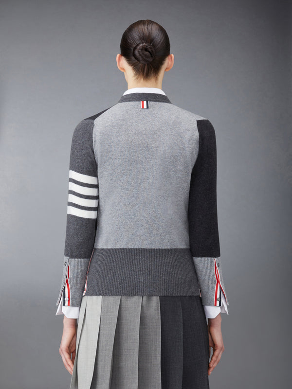 FUNMIX CASHMERE 4-BAR V-NECK CARDIGAN - image 2